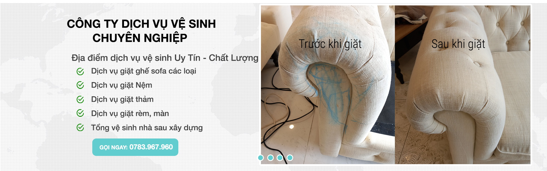 Giặt sofa vải